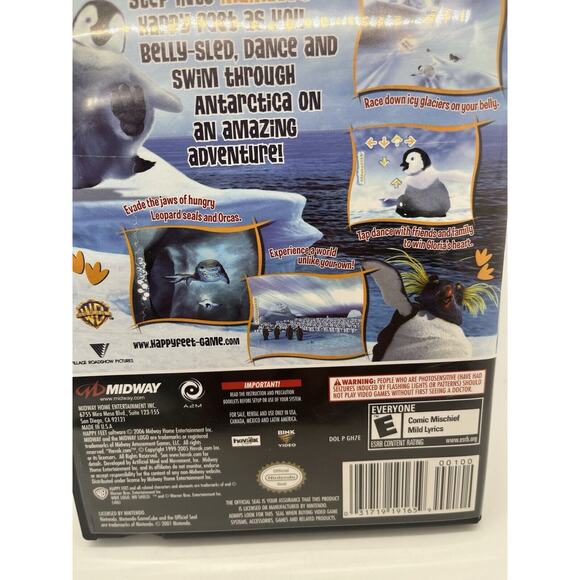 Nintendo GameCube Happy Feet With Case & Manual TESTED and Working - Picture 5 of 6